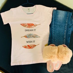 Tenkie Dream It Wish It Baby Pink T-Shirt